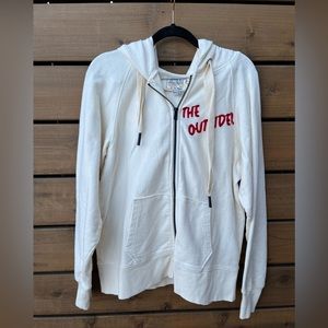 NWT Sandrine Rose x Free People “The Outsider” oversized zip up Hoodie cream, XS